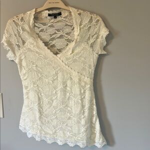 Rampage Cream Lace Blouse